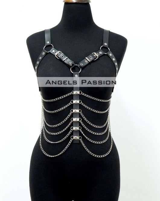 Büyük Beden Zincirli Göğüs Harness - APFT534_S2