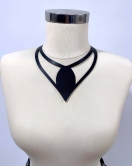 Damla Deri Choker, Deri Choker Kolye - APFT1411