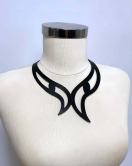 Deri Choker, Göz Detaylı Choker Kolye - APFT1412