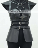 Deri Elbise Harness, Deri Etek ve Göğüs Elbise - APFT1371