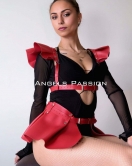 Deri Elbise Harness, Mini Deri Etek, Deri Elbise Etek Harness - APFT1001