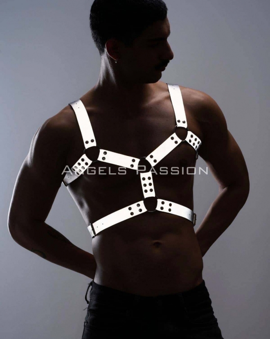 Erkek Göğüs Harness - Reflektörlü (Karanlıkta Yansıyan) Göğüs Harness - APFTM78