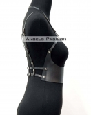 Göğüs Detaylı Deri Harness Büstiyer, Şık Deri Korse - APFT872
