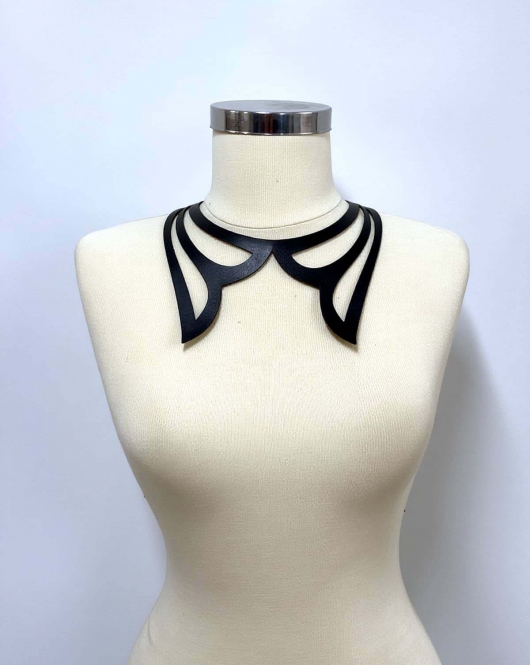 Lazer Kesim Deri Choker, Deri Kolye - APFT1415