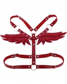 Melek Kanadı Detaylı Şık Deri Harness - APFT642
