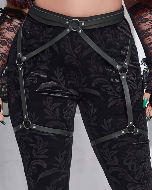 Seksi Deri Jartiyer Harness - APFT956