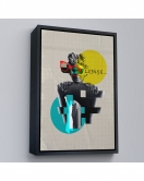 Çerçeveli Retro Daireler Tablosu-7878