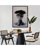 Çerçeveli Sigara İçen Soyut Kadın Tablosu-7723