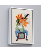 Çerçeveli Ördek Kafalı İnsan Pop Art Tablo-8017