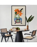 Çerçeveli Ördek Kafalı İnsan Pop Art Tablo-8017