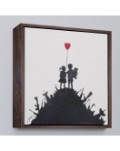 Çerçeveli Bansky Kids On Guns - Silahlı Çocuklar Tablosu-8336