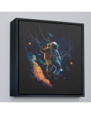 Çerçeveli Uzayda Sallanan Astronot Tablosu-8312