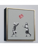 Çerçeveli Banksy No Ball Games Tablosu-8352