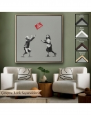 Çerçeveli Banksy No Ball Games Tablosu-8352