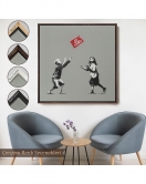 Çerçeveli Banksy No Ball Games Tablosu-8352
