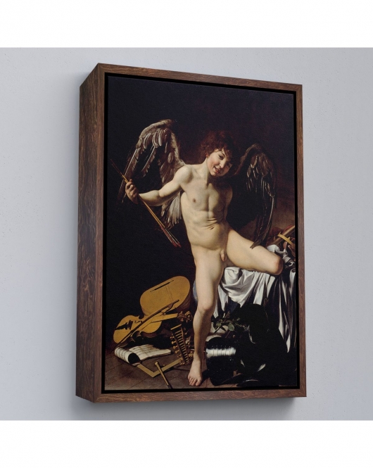 Çerçeveli Caravaggio - Aşk Meleği/Tanrısı Victor Tablo - Cupid As Victor-8060