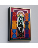 Çerçeveli Auguste Herbin - Kompozisyon Tablosu-8093