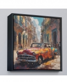 Çerçeveli Klasik Eski Araba Tablosu-8331