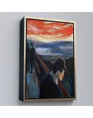 Çerçeveli Edvard Munch - Çaresizlik Tablosu - Despair-8108