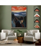 Çerçeveli Edvard Munch - Çaresizlik Tablosu - Despair-8108