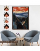 Çerçeveli Edvard Munch - Çaresizlik Tablosu - Despair-8108