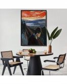Çerçeveli Edvard Munch - Çaresizlik Tablosu - Despair-8108