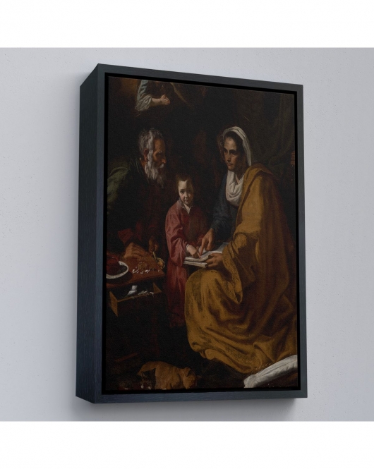 Çerçeveli Diego Velázquez - Bakire'Nin Eğitimi Tablo - The Education Of The Virgin-7426