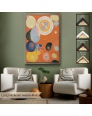 Çerçeveli Hilma Af Klint - Gençlik Tablosu-7314