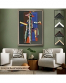 Çerçeveli Georges Valmier - Soyut Sanat Tablosu-7308