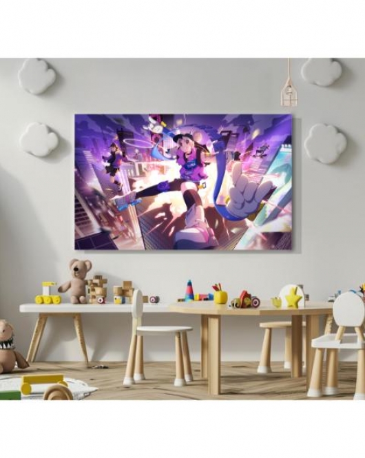 Dekoratif Baskı Anime Kanvas Tablıo 16