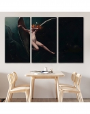 Yıldızlı Gökyüzü Altında Bir Peri Kanvas Tablo, Klasik Sanat Kanvas Tablo-5383