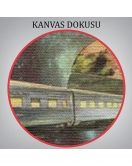 Uzayda Giden Tren Kanvas Tablo, Glaksi Treni-5858