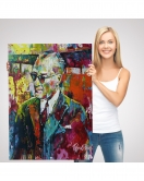 Yağlı Boya Efektli Renkli Mustafa Kemal Atatürk Duvar Tablosu-6069