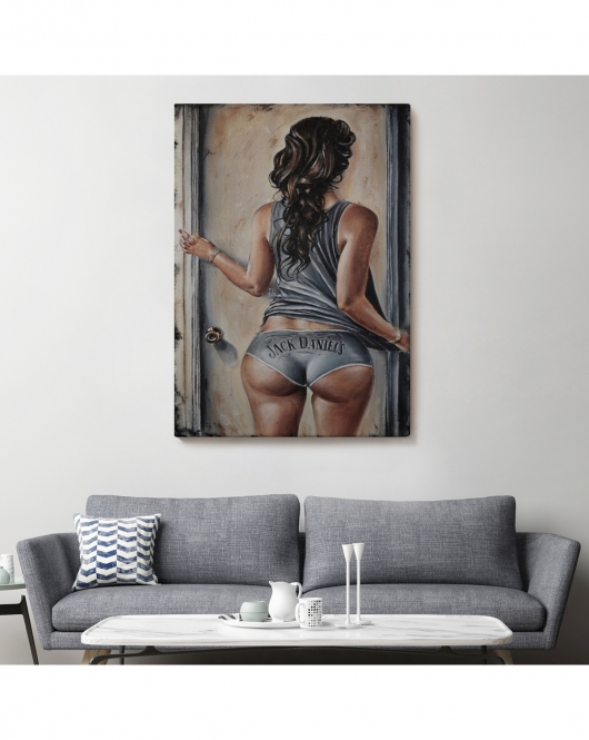 Sexi Popolu Kadın Dekoratif Duvar Tablosu-6120