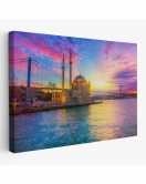 Ortaköy Camii ve Boğaziçi Köprüsü Manzarası Dekoratif Kanvas Tablo-6508