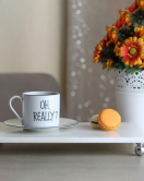 Akayev Mermer Beyaz 30x20 cm Gümüş Boncuk Ayaklı Sunum Tabağı