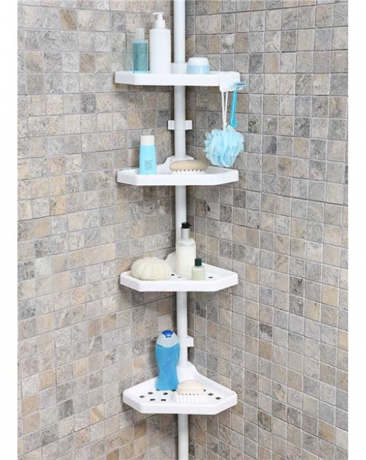 Primanova Yaylı Banyo Köşe Seti Beyaz