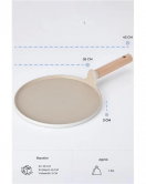 Neoflam Fika Alüminyum Döküm Krep Tava 26 Cm Bej
