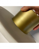 OUTLET Akayev Mermer Beyaz 25 Cm Metal Ayaklı Yuvarlak Sunum Tabağı HATALI