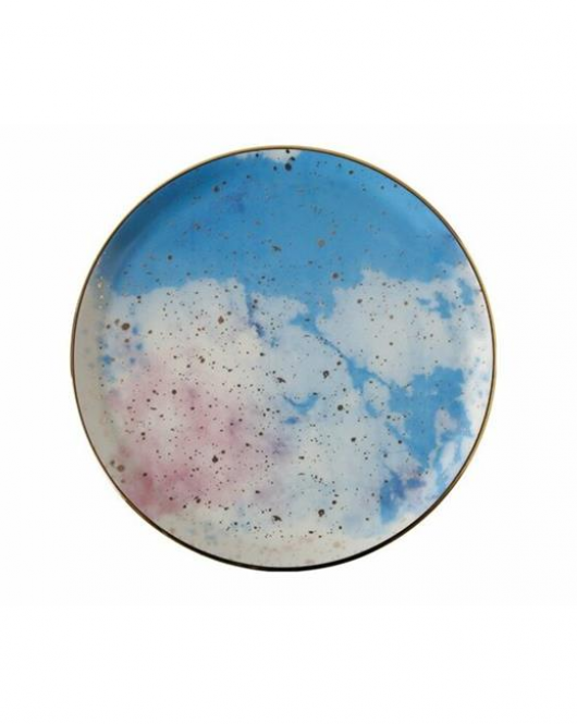Porland Cosmos Desen 5 Düz Tabak 20 Cm