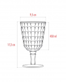 Akrilik Mürdüm Tekli Kadeh & Su Meşrubat Kahve Yanı Bardağı 450 ml ( Cam Değildir )