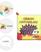 ENA Orman Hayvanları Kumaş Sessiz Kitap T055 - Bez Kitap , Eğitici Oyuncak , Yumuşak ve Hışırtılı
