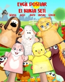 5 Parça ENA Evcil Dostlar El Kukla Set , Eğitici Oyuncak