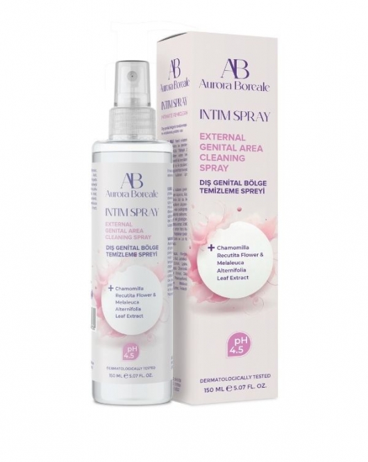 Aurora Boreale 150 Ml İntim Sprey Dış Genital Bölge Temizleme Spreyi