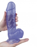 23CM Gerçekçi Mor Dildo Penis