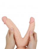 Ten Rengi 20,5 cm Çift Taraflı Dildo Model No:1075