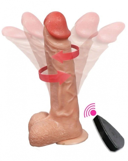 Shequ Bronte Şarjlı Döner Başlı Realistik Dildo Uzaktan Kumandalı 20.5 cm