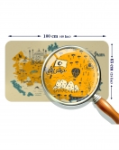 Eğitici ve Öğretici Cocuk Odası Türkiye Haritası Duvar Sticker-60x105-3871