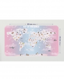Eğitici Dünya Haritası Dünya Atlası Çocuk ve Bebek Odası Duvar Sticker -60x105-3801