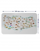 Eğitici - Öğretici Dünya ve Türkiye Haritası Çocuk Odası Duvar Sticker-60x105-3884